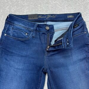 Mavi Gold Jeans Womens 26x32 Blue Dark Wash Leigh Mid-Rise Slim Baby Bootcut NWT